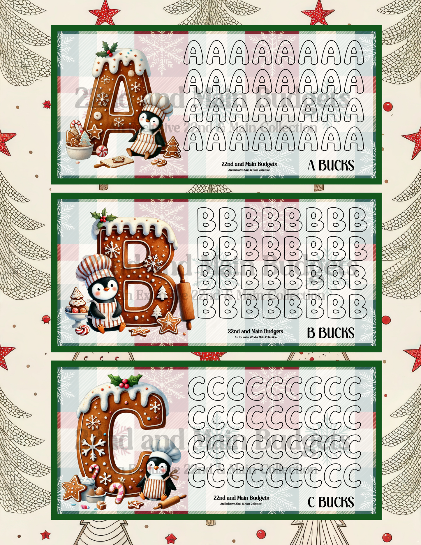 Gingerbread Christmas Alpha Bucks