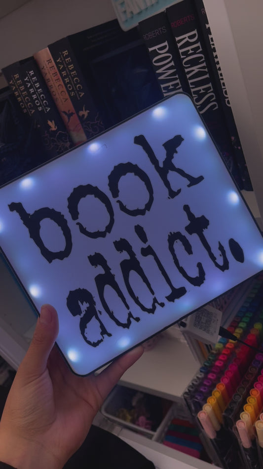 Book Addict light box
